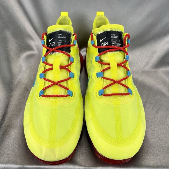 Nike‎ By You Custom Air Vapormax 2019 BQ8775-991 Men’s 10.5 Neon Yellow Red RARE - Picture 7 of 17